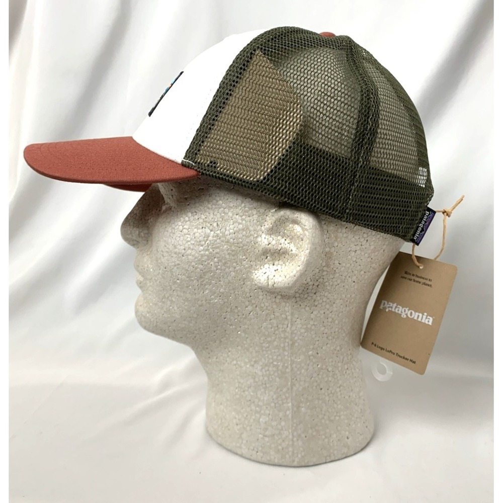 NEW Patagonia p-6 Logo LoPro Trucker Hat Cap Birch White - Picture 4 of 13